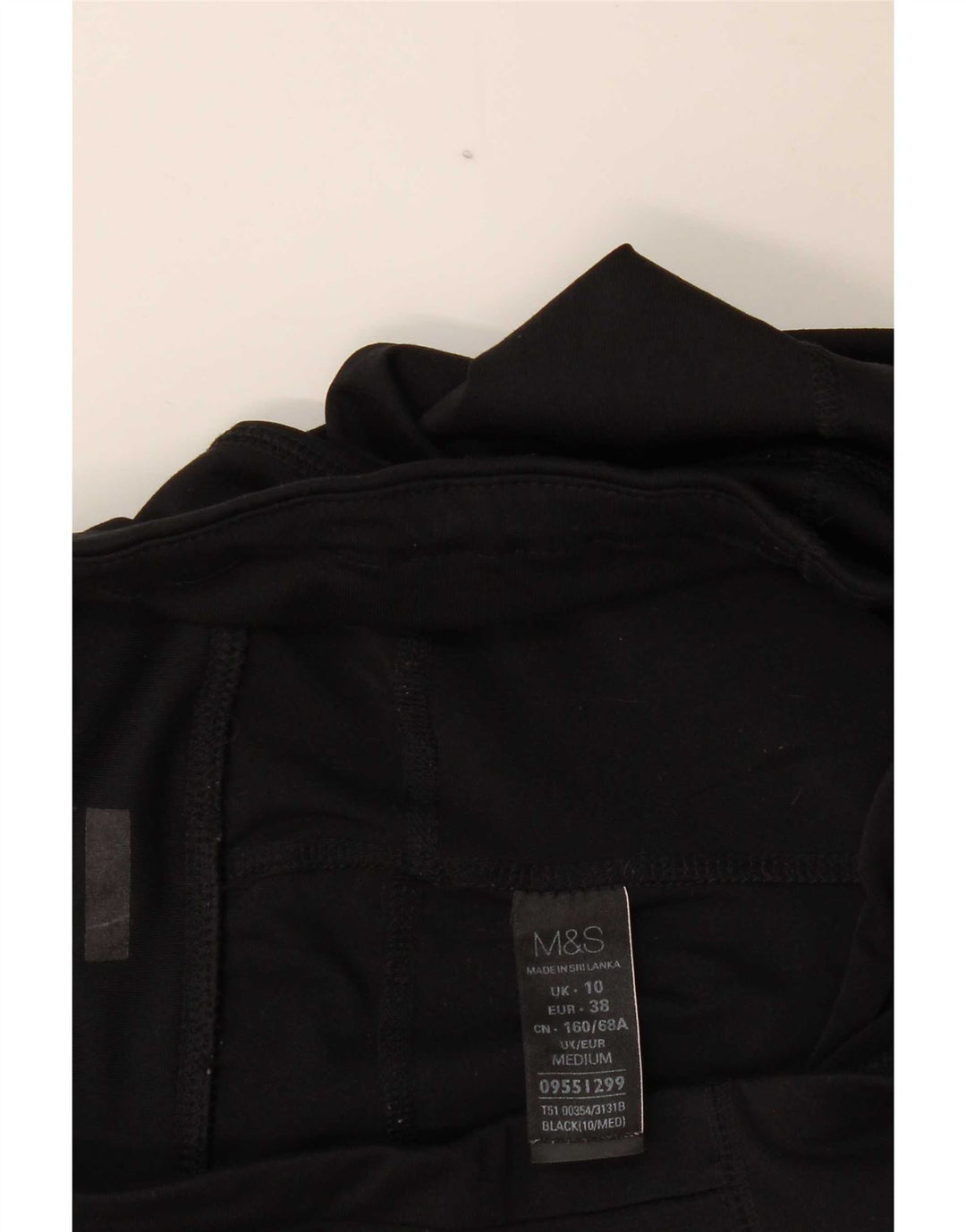Pantaloni da tuta da donna Marks & Spencer UK 10 Small Poliestere nero