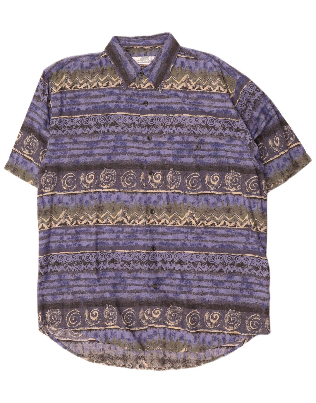 Camicia a maniche corte da uomo St. Bernard in viscosa geometrica multicolore media