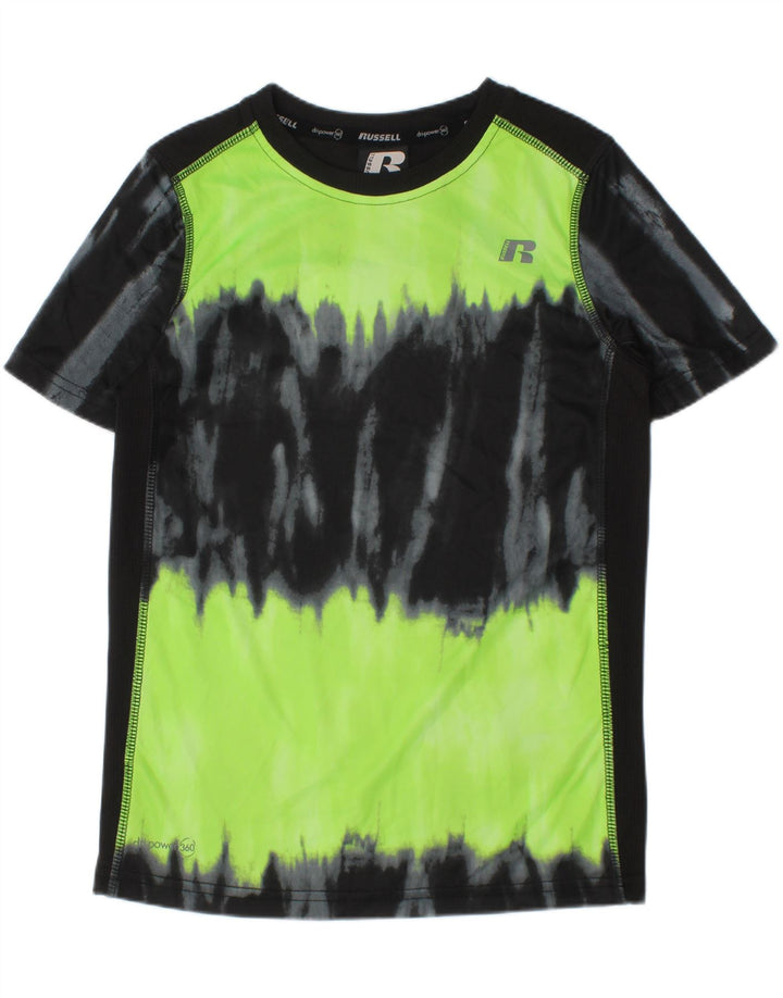 T-shirt da ragazzo Russell Athletic Top 7-8 anni poliestere medio tinto nero