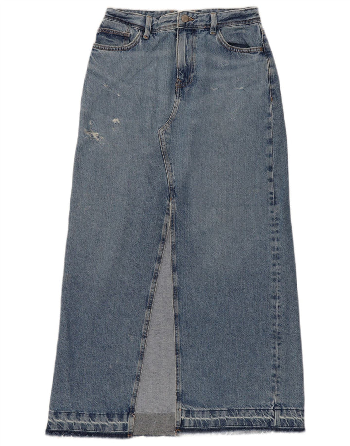 Gonna maxi in denim invecchiato Zara da donna XS W24 Blu