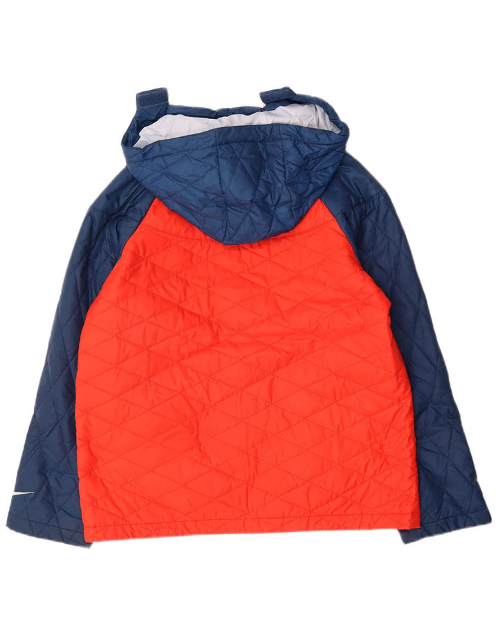 Giacca trapuntata con cappuccio Nike da ragazzo 13-14 anni XL Arancione Colourblock Poliestere