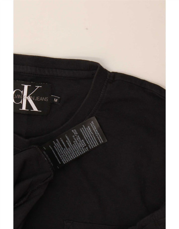 T-shirt grafica da uomo Calvin Klein Top in cotone nero medio