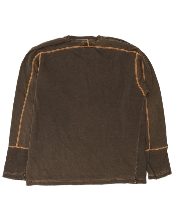 Marlboro Classics Maglia da uomo a maniche lunghe XL in cotone marrone