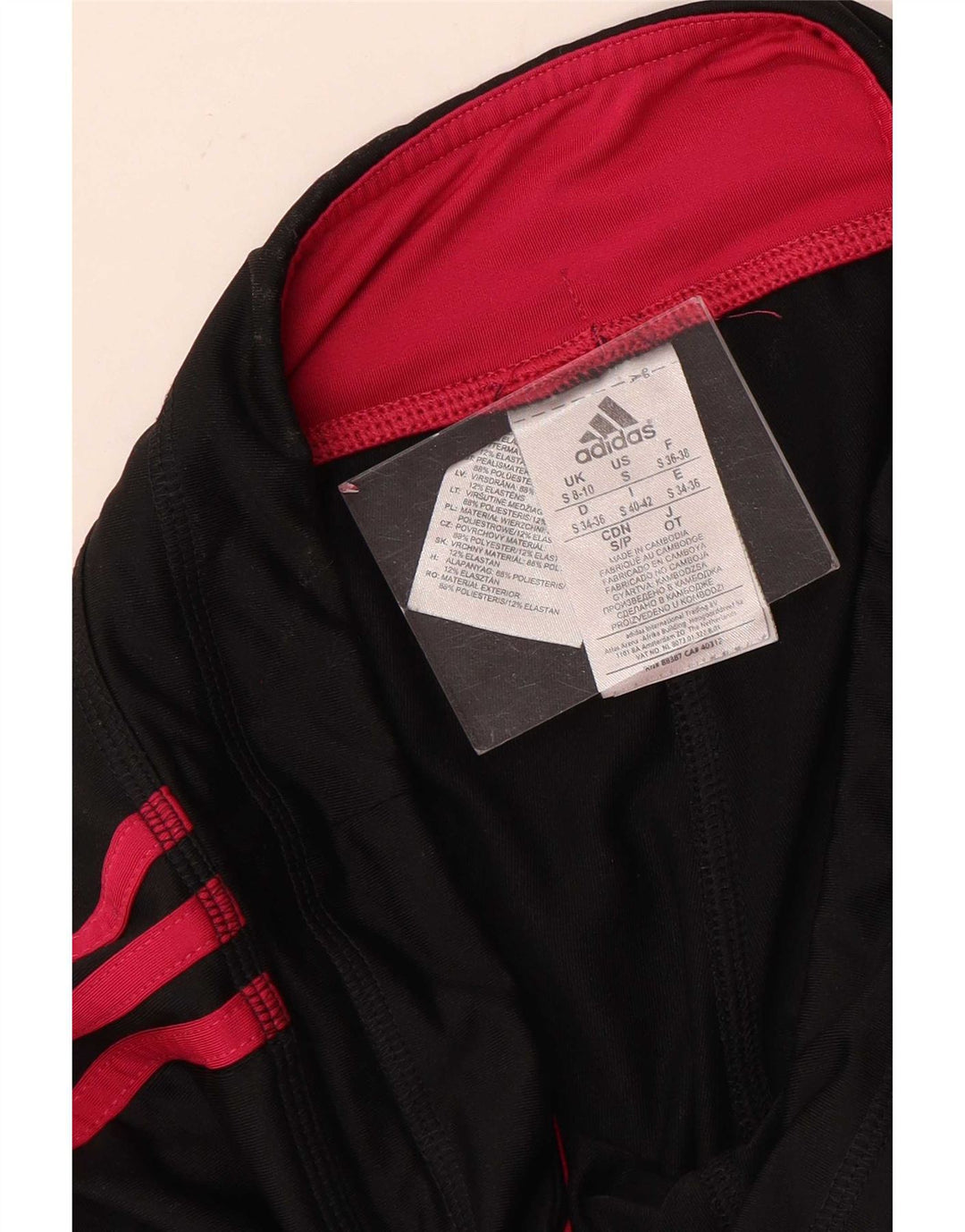 Pantaloni da tuta Adidas Climalite da donna UK 8/10 Small Poliestere nero