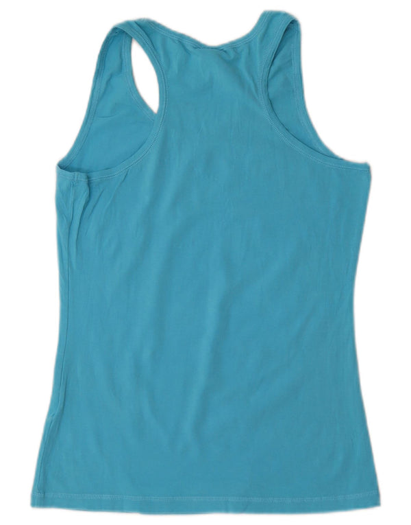 Champion Womens Heritage Fit Vest Top UK 14 Large Blue Cotton