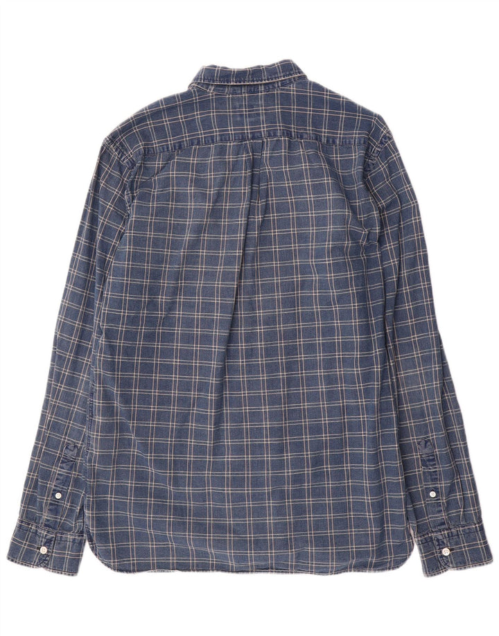 Camicia da uomo Levi's Large in cotone a quadri blu navy