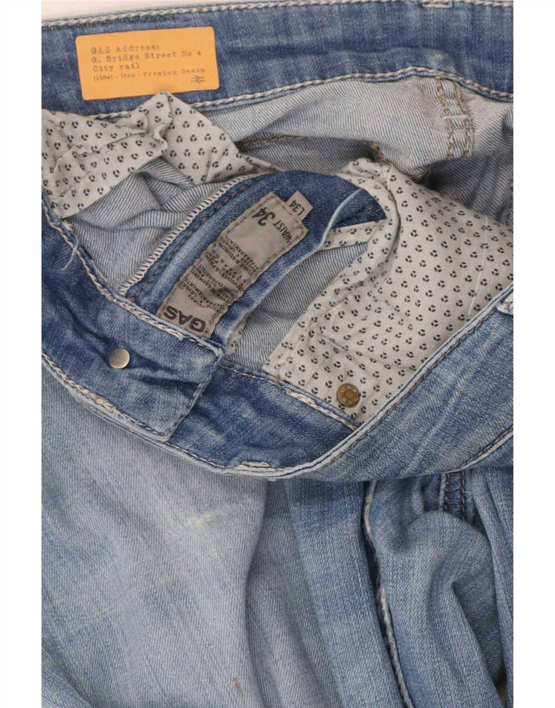 Jeans dritti da donna Gas W34 L29 Blu