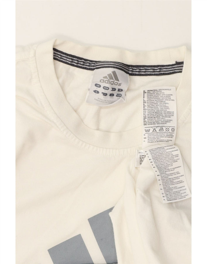 T-shirt grafica da uomo ADIDAS Top grande in cotone bianco