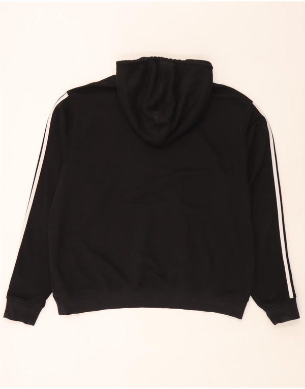 Felpa con cappuccio grafica da uomo Adidas XL in cotone nero