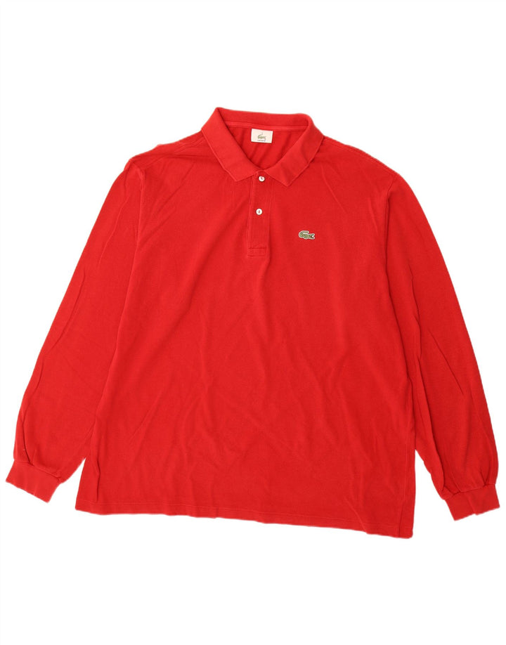 Polo da uomo a maniche lunghe Lacoste taglia 8 3XL rossa