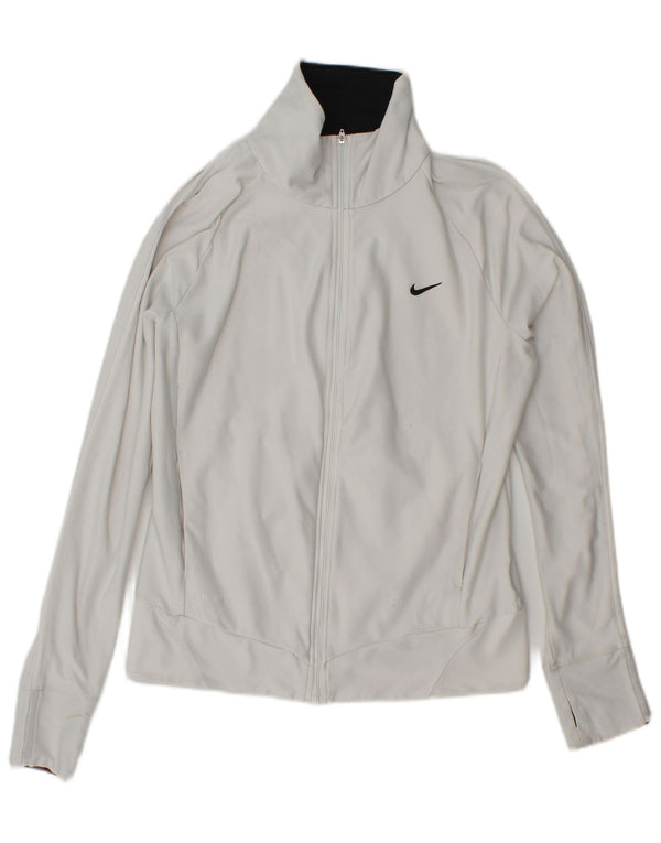 Giacca da tuta da donna Nike Dri Fit Top Jacket UK 14/16 Large Bianca