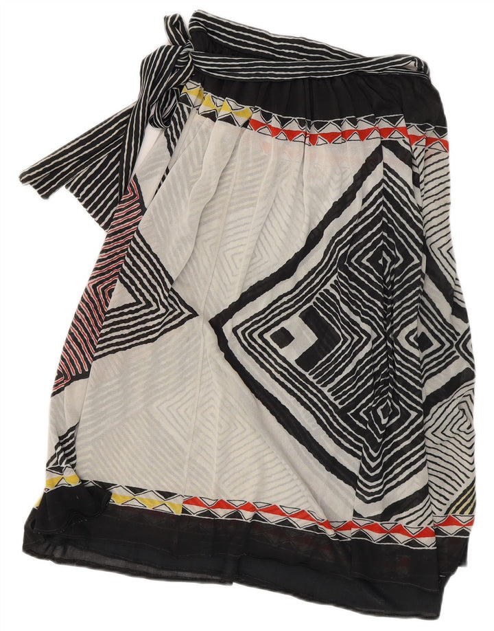 Gonna a portafoglio vintage da donna W28 media multicolore geometrica