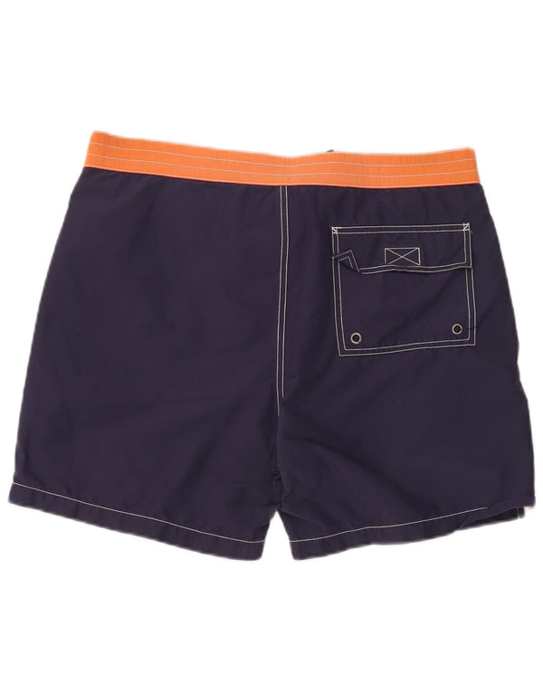 Pantaloncini da bagno grafici da uomo Polo Ralph Lauren color block medio blu navy
