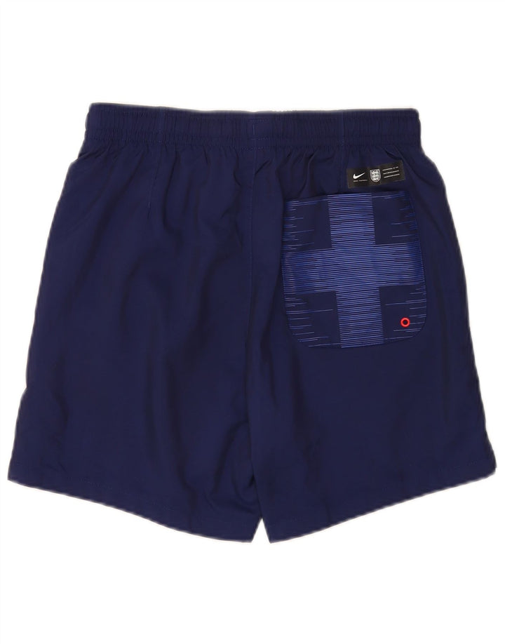 Pantaloncini da bagno con grafica Nike da uomo piccoli in poliestere blu navy