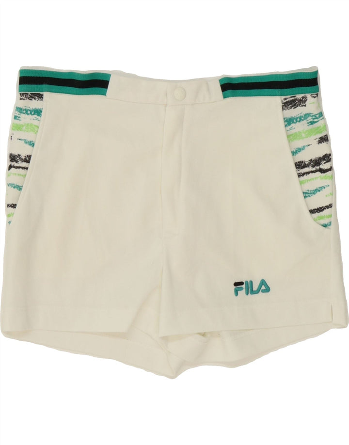 FILA Womens Chino Shorts W30 Medium  White Vintage Fila and Second-Hand Fila from Messina Hembry 
