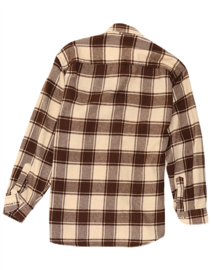 Camicia da uomo in flanella da boscaiolo Trend, piccolo cotone a quadri marrone