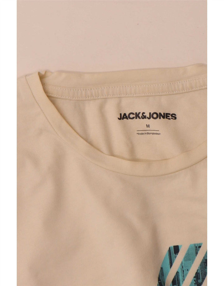 T-shirt grafica da uomo Jack & Jones Top in cotone bianco medio