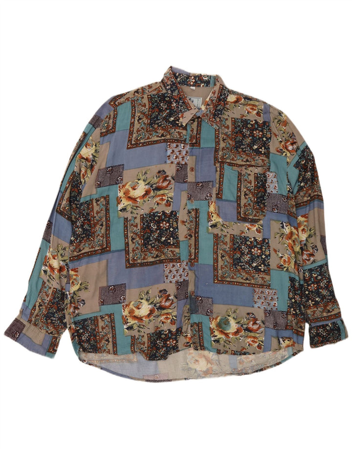 Camicia Collins Uomo XL Patchwork in viscosa multicolore