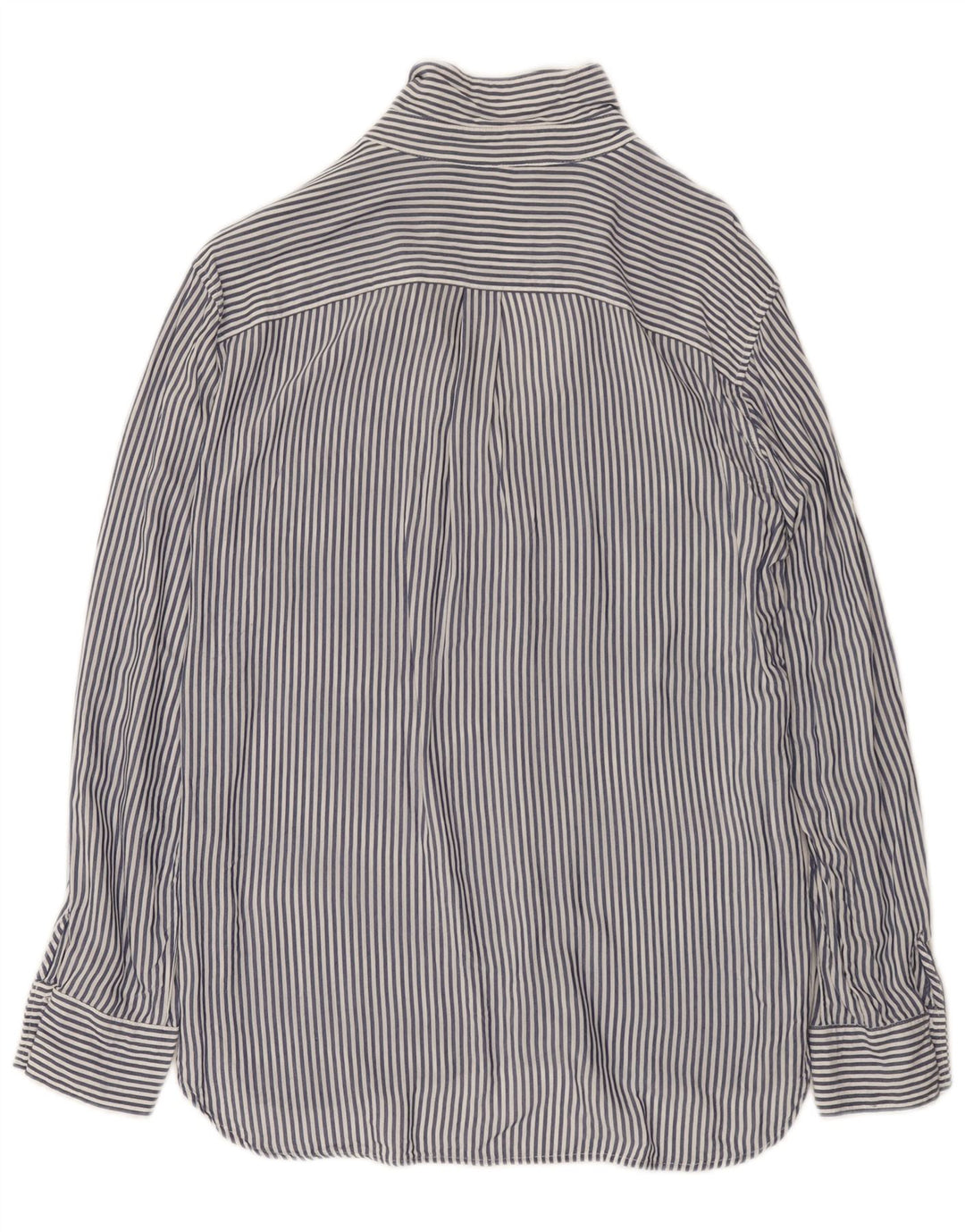Camicia Zara da donna UK 14 gessato blu navy medio