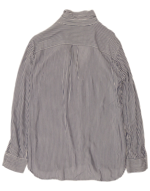 Camicia Zara da donna UK 14 gessato blu navy medio