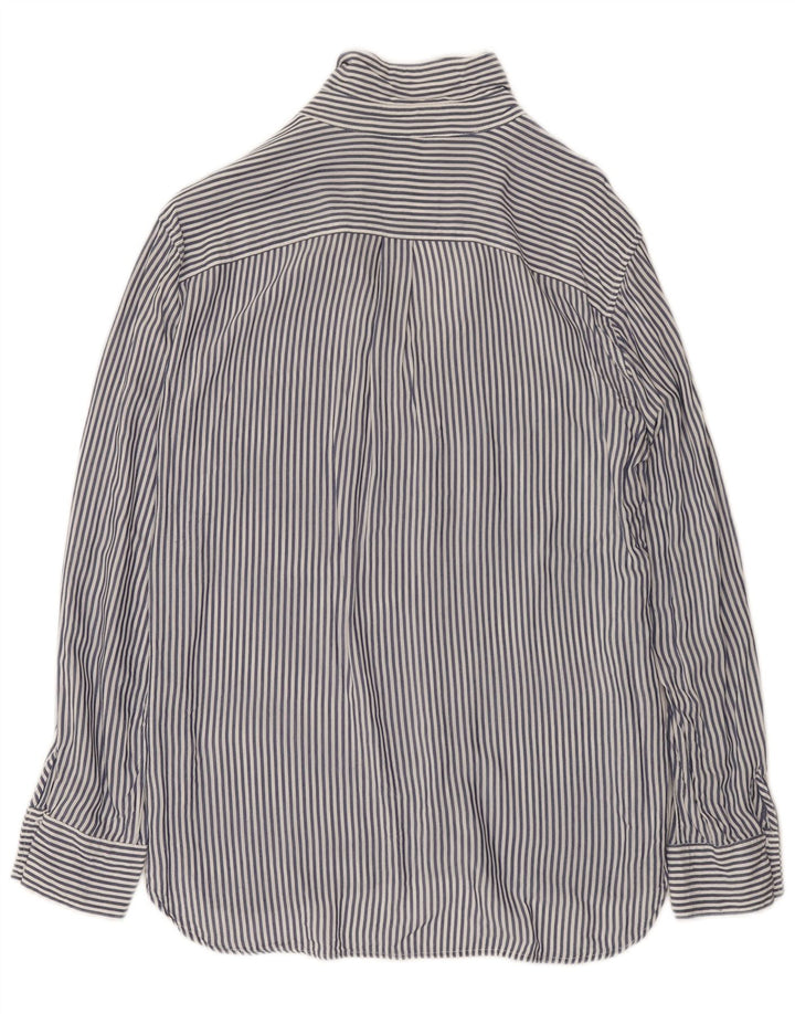 Camicia Zara da donna UK 14 gessato blu navy medio