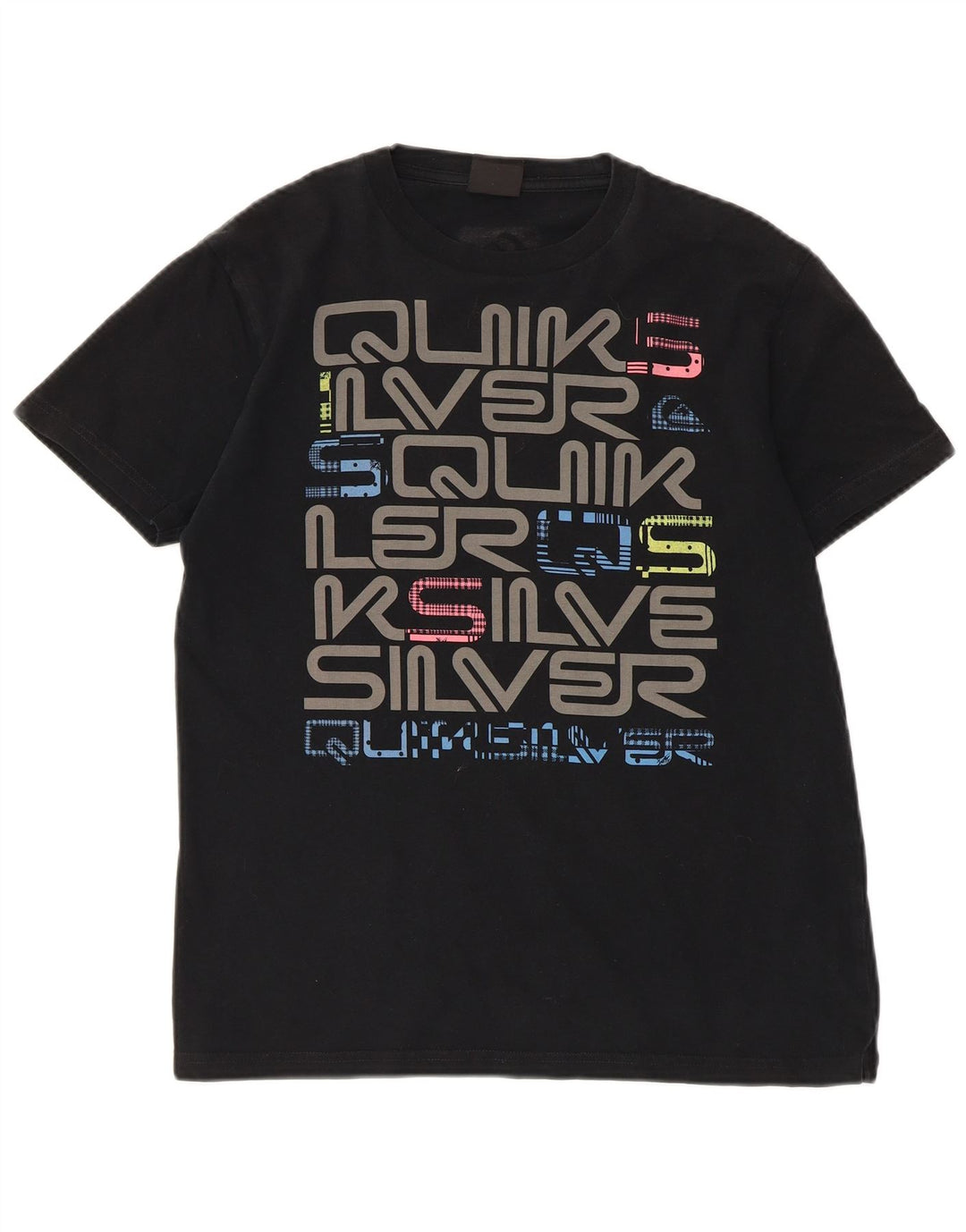 T-shirt grafica da uomo Quiksilver Top piccola nera