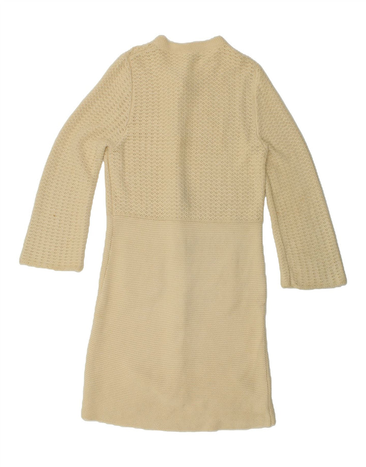 PHASE EIGHT Womens Longline Cardigan Sweater UK 14 Medium Beige Vintage Phase Eight and Second-Hand Phase Eight from Messina Hembry 