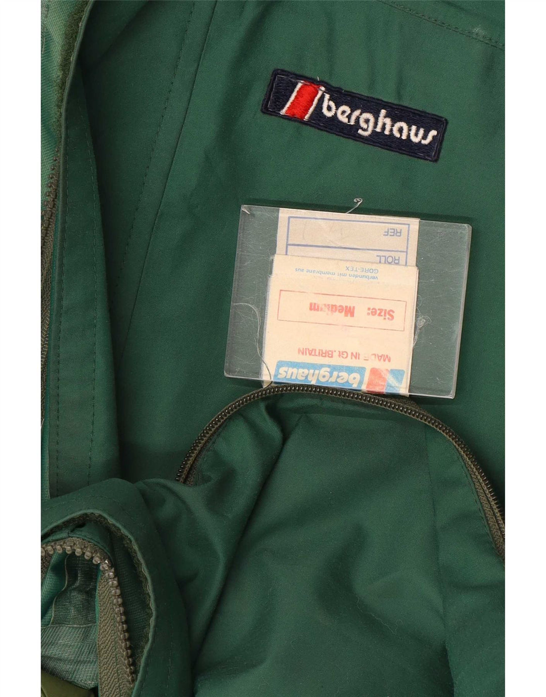 Impermeabile con cappuccio da uomo Berghaus UK 38 nylon verde medio