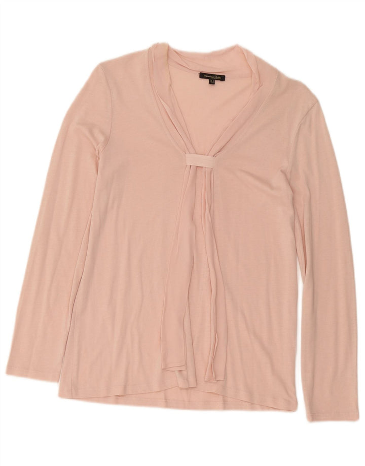 Massimo Dutti Camicetta a maniche lunghe da donna Top UK 10 Small Rosa