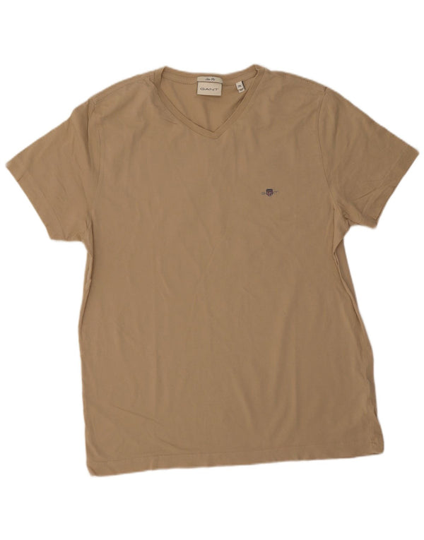 Gant T-shirt slim fit da uomo 2XL in cotone beige