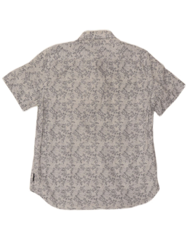Camicia a maniche corte da uomo French Connection grande cotone floreale bianco