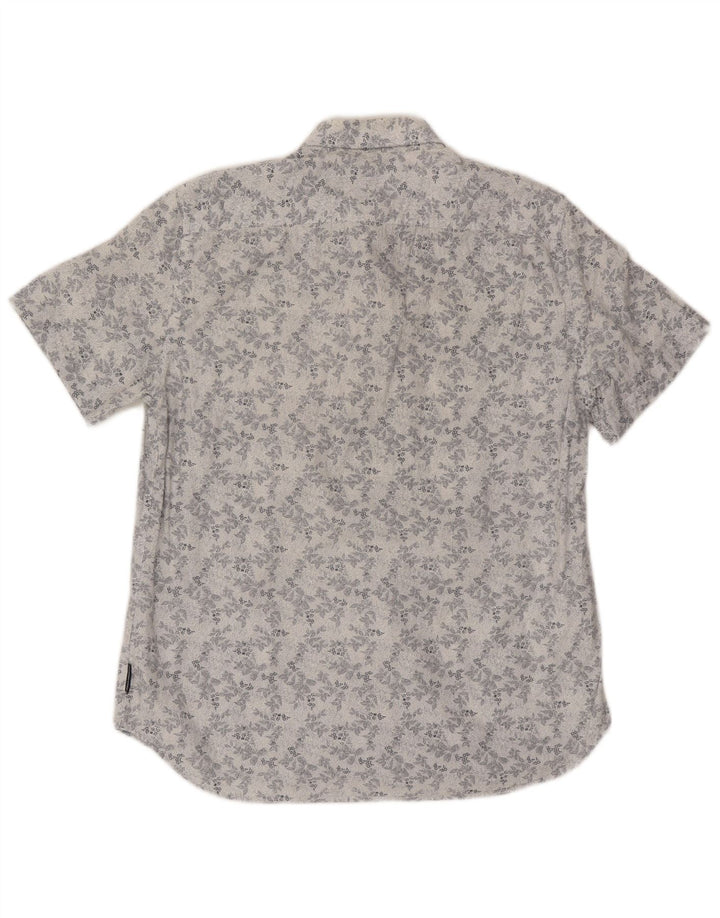 Camicia a maniche corte da uomo French Connection grande cotone floreale bianco