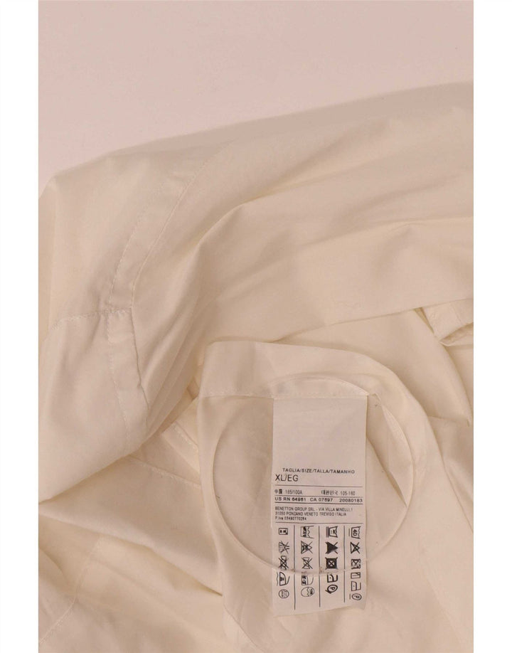 Camicia Benetton Uomo XL Cotone Bianco