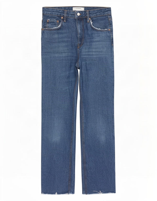 Jeans dritti da donna Zara EU 36 XS W26 L30 cotone blu