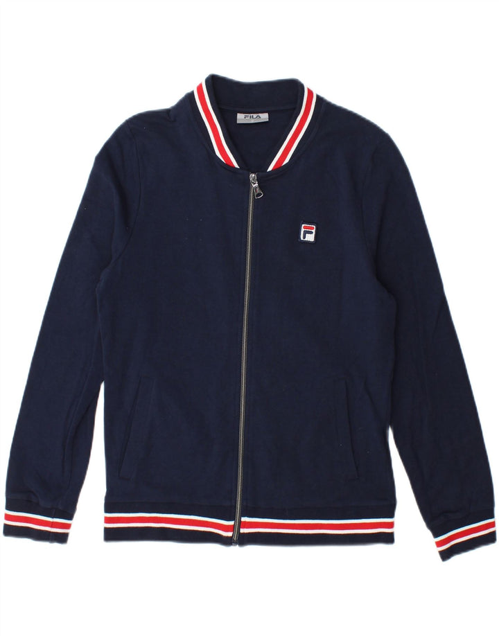 Giacca da ginnastica da donna Fila UK 10 Small Blu Navy Cotone