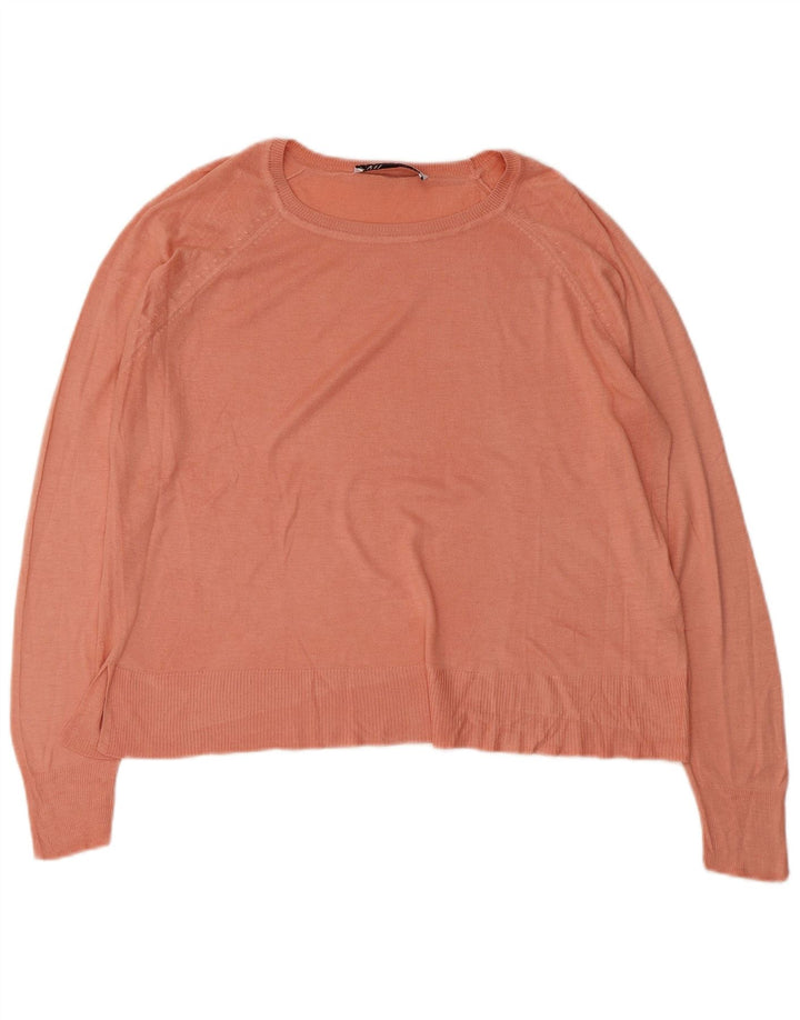 Blusa oversize da donna Zara Top UK 10 piccola viscosa rosa
