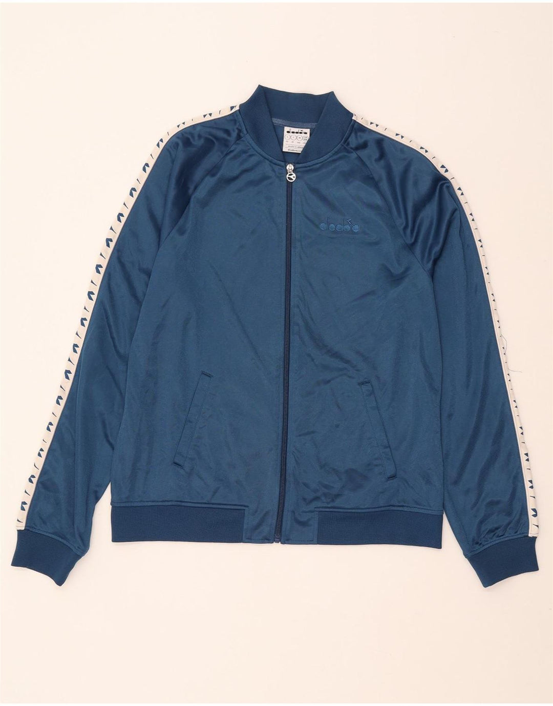 DIADORA Giacca da tuta da donna UK 16 Large Blu Navy Colourblock