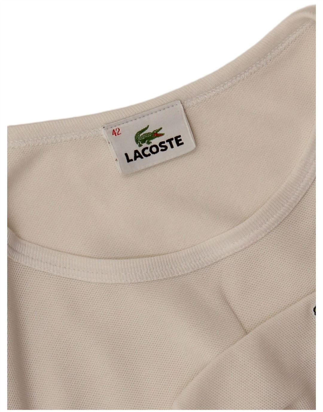 T-shirt da donna LACOSTE taglia 42 grande bianca