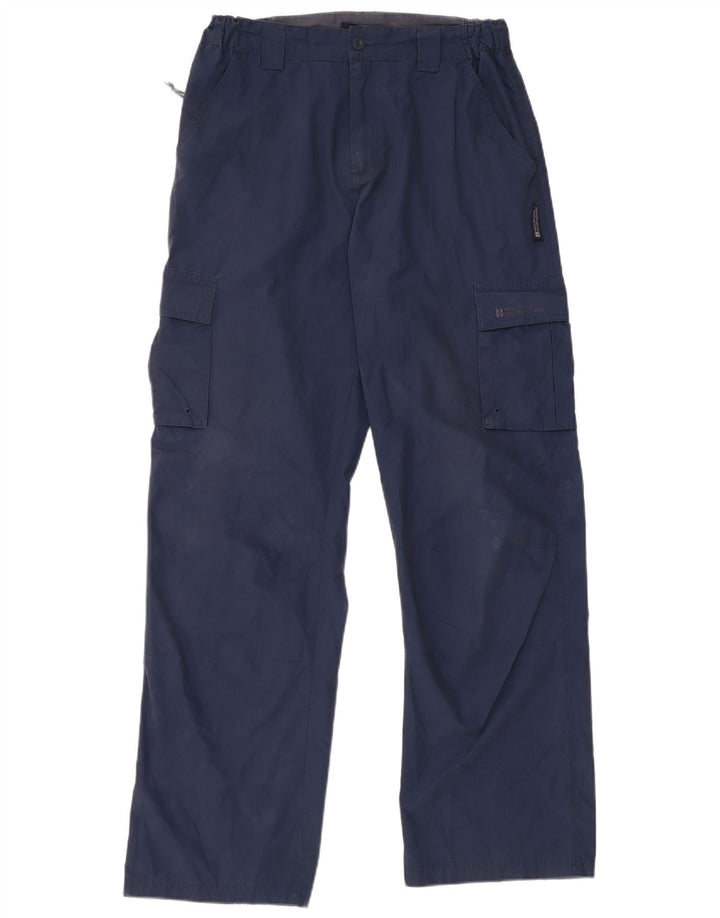 Pantaloni cargo dritti da uomo Mountain Warehouse W32 L31 poliestere blu navy