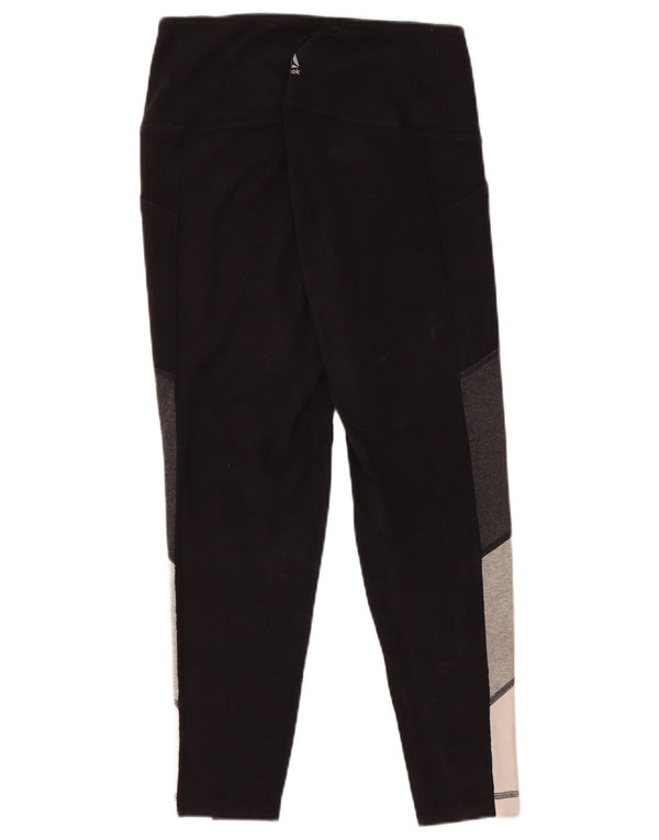 Leggings REEBOK da donna UK 10 Small in cotone color block nero