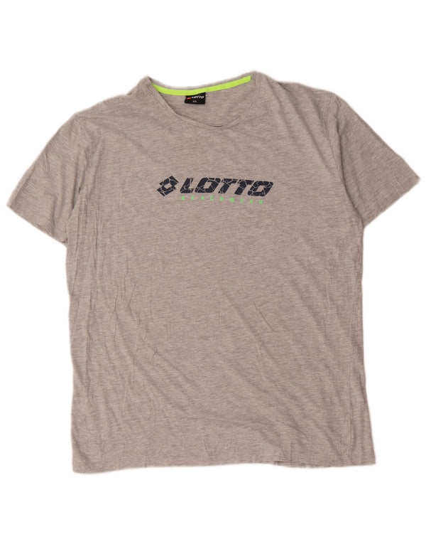 T-shirt grafica da uomo Lotto Top 2XL Grigio chiazzato