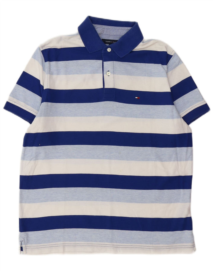 TOMMY HILFIGER Polo da uomo in cotone a righe blu medio