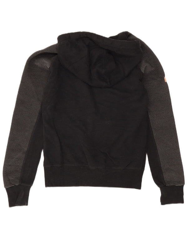 Maglione con cappuccio da uomo SUPERDRY piccolo cotone gessato nero