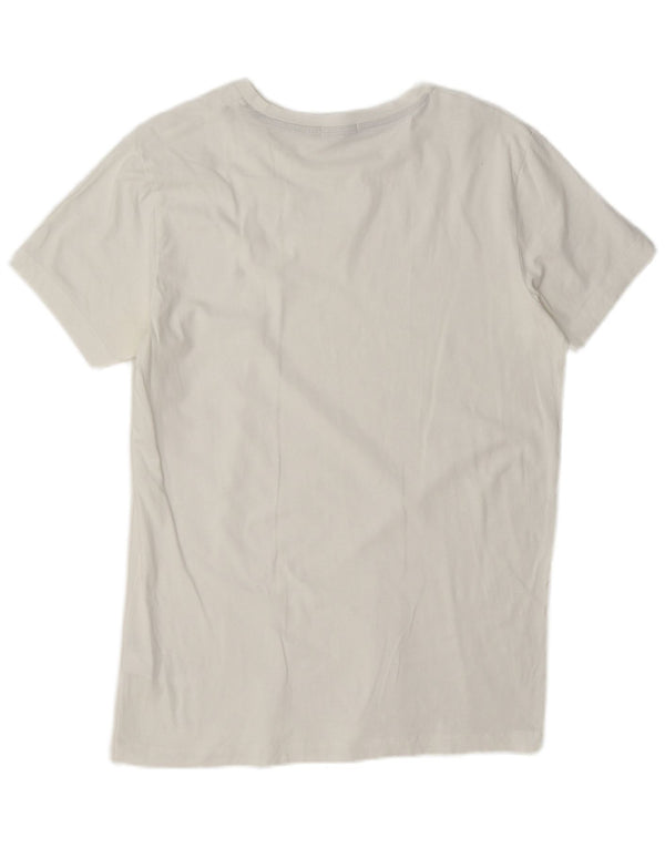 Calvin Klein Jeans T-shirt da uomo Top Large in cotone bianco