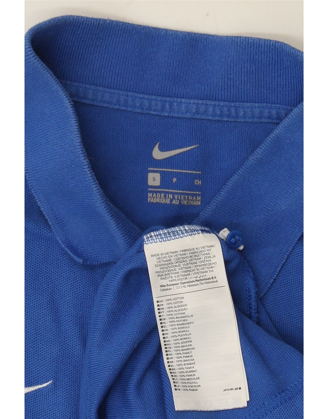 Polo Nike da uomo piccola in cotone blu