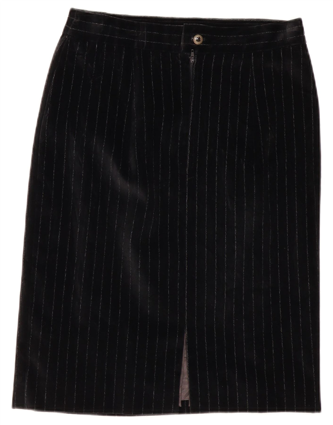 Set gonna da donna in 2 pezzi a 5 bottoni VINTAGE UK 12 medio W28 nero