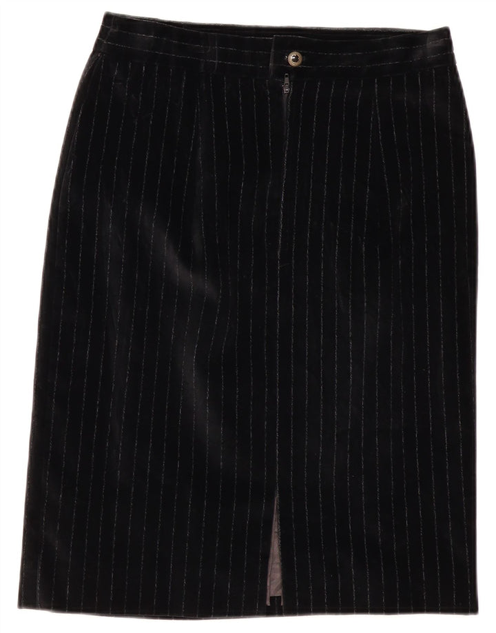 Set gonna da donna in 2 pezzi a 5 bottoni VINTAGE UK 12 medio W28 nero