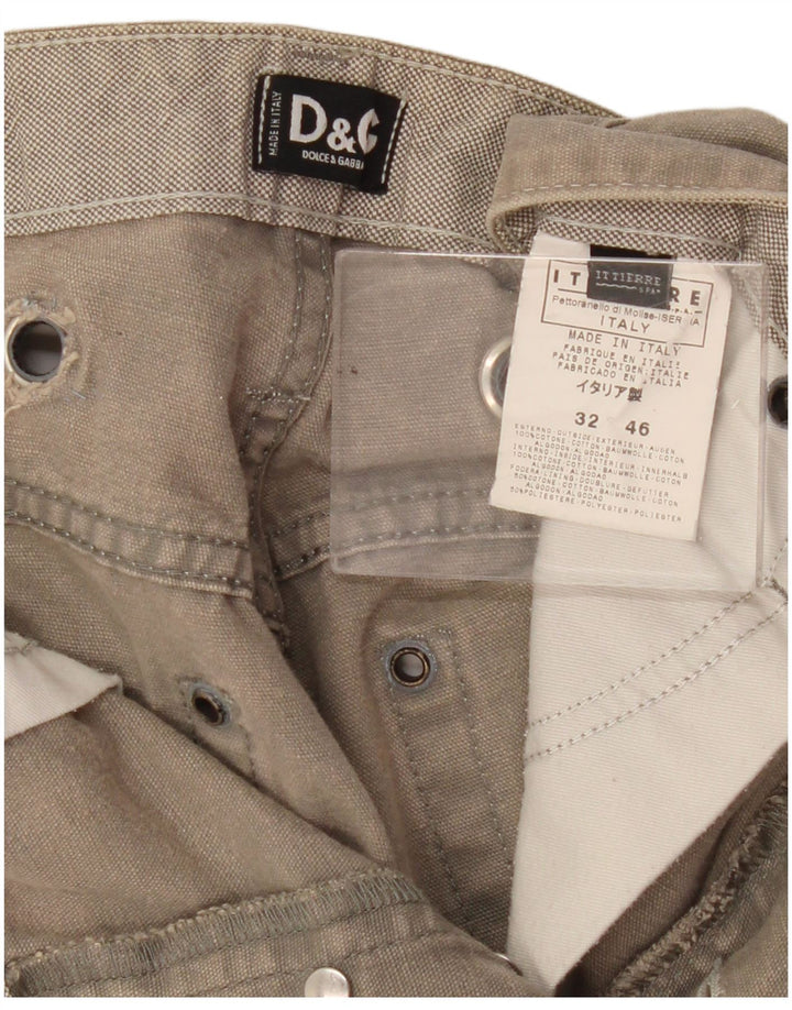 Pantaloncini di jeans da uomo Dolce & Gabbana W32 cotone grigio medio