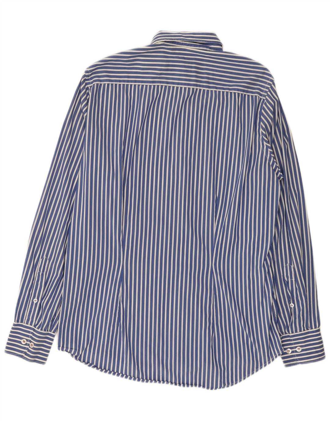 Camicia da uomo slim fit Fred Perry in cotone a righe blu medio