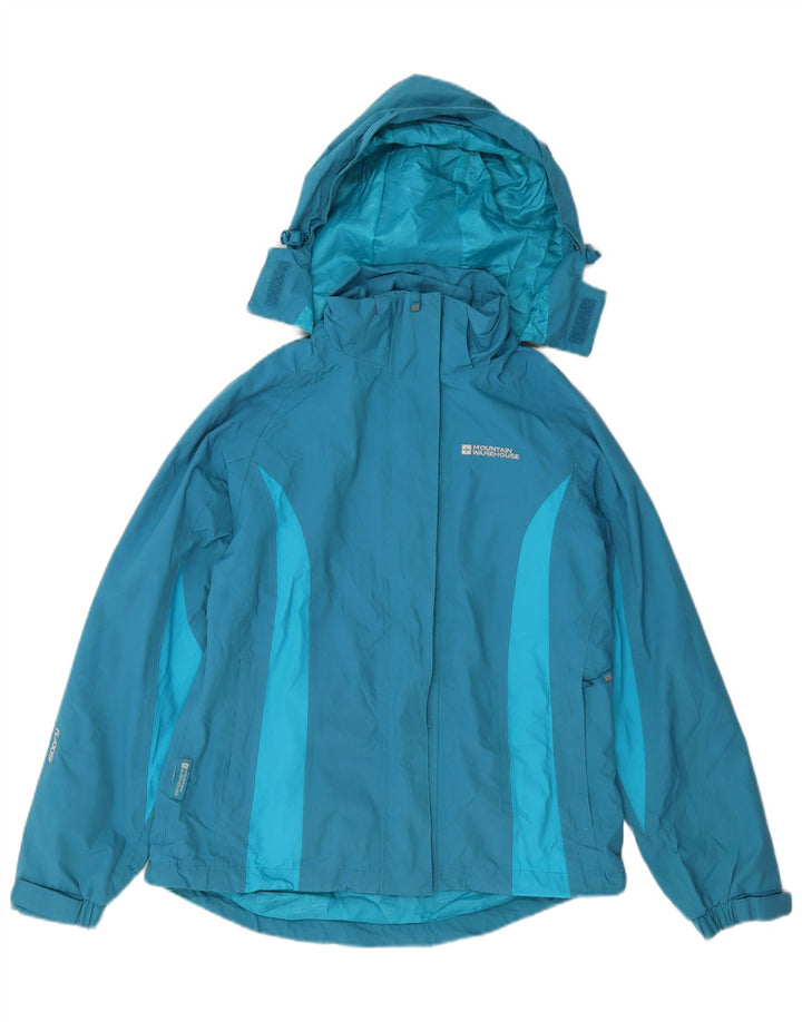 Giacca antipioggia con cappuccio Isoory da donna Mountain Warehouse UK 12 Nylon blu medio